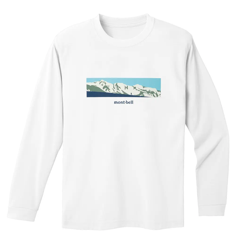 mont-bell Wickron Long Sleeve T White Mountain Range
