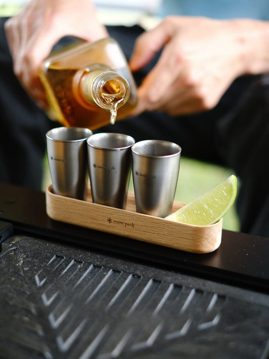 A Better Drink by the Fire: Inside Snow Peak’s Titanium Shot Glass Duo