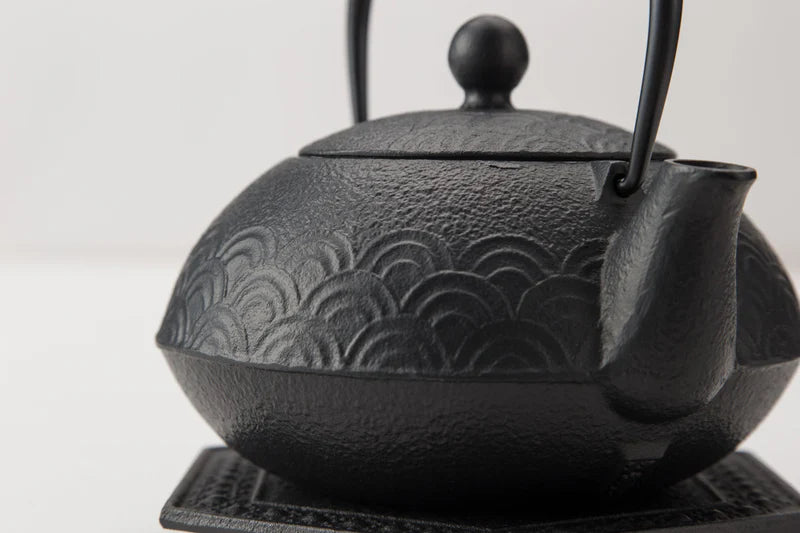 Iwachu - Teapot for both iron kettle and 5 types Qinghai wave set