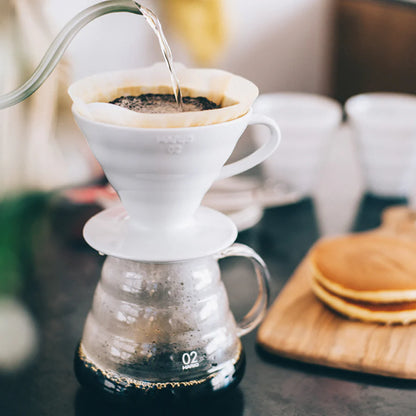 HARIO - V60 Transparent Dripper 02 Ceramic Red for 1-4 Cups Coffee Hand Drip