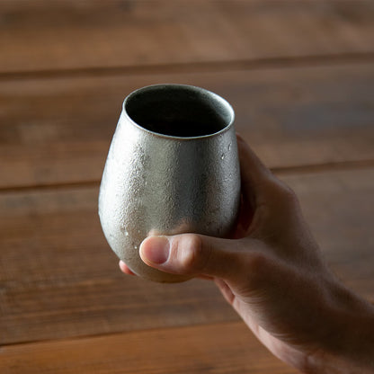 NOUSAKU Old Tumbler Set of 2 – Japanese pure tin whisky cups