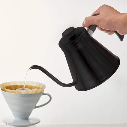 HARIO - V60 Drip Kettle, Fits Gas Fires, Induction Compatible, Practical, 27.6 fl oz (800 ml), Matte Black, Made in Japan