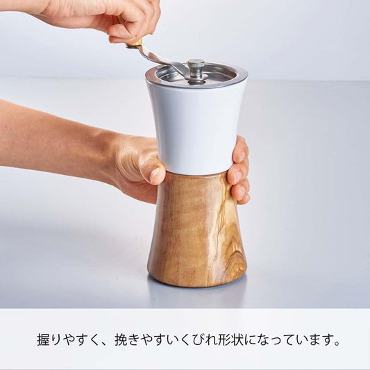 HARIO - Ceramic Coffee Mill Wood N Manual Coffee Beans Grinder 30g