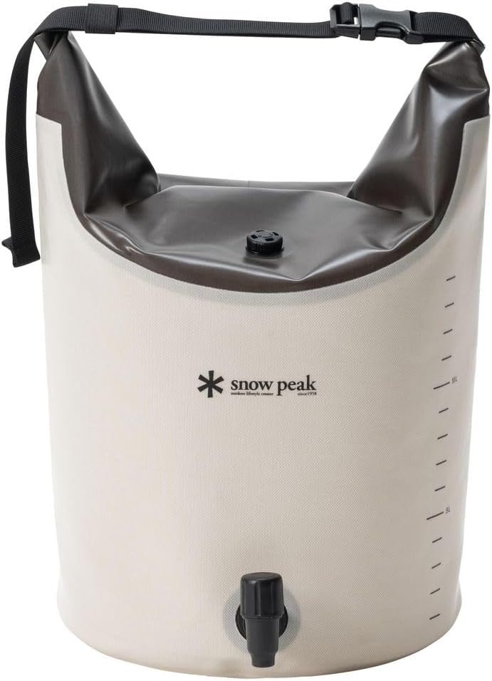 Snow Peak - FP-130 Soft Water Jug, Tank, Water Bag, Faucet, Foldable, Camping, Outdoors, BBQ
