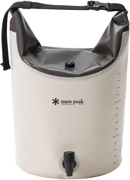 Snow Peak - FP-130 Soft Water Jug, Tank, Water Bag, Faucet, Foldable, Camping, Outdoors, BBQ