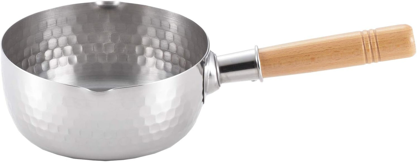 Yoshikawa - Yukihira Saucepan with Embossed Pattern, 7.1 inches (18 cm/1.2 Quart)
