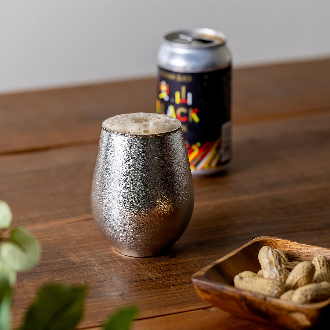 NOUSAKU Old Tumbler Set of 2 – Japanese pure tin whisky cups