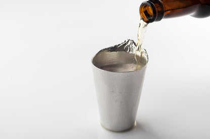 GINGADO Fuji Design 99.99% pure tin beer cup 180ml made in Japan