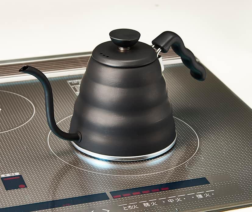 HARIO - V60 Drip Kettle, Buono, Practical Capacity 800 ml, Direct Fire/IH Compatible, Matte Black, Made in Japan
