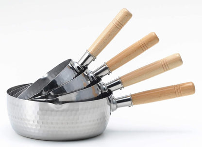 Yoshikawa - Yukihira Saucepan with Embossed Pattern, 9.4 inches (24 cm/3 Quart)