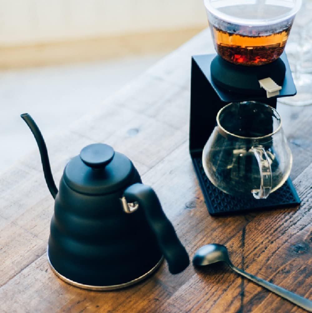 HARIO - V60 Drip Kettle, Buono, Practical Capacity 800 ml, Direct Fire/IH Compatible, Matte Black, Made in Japan