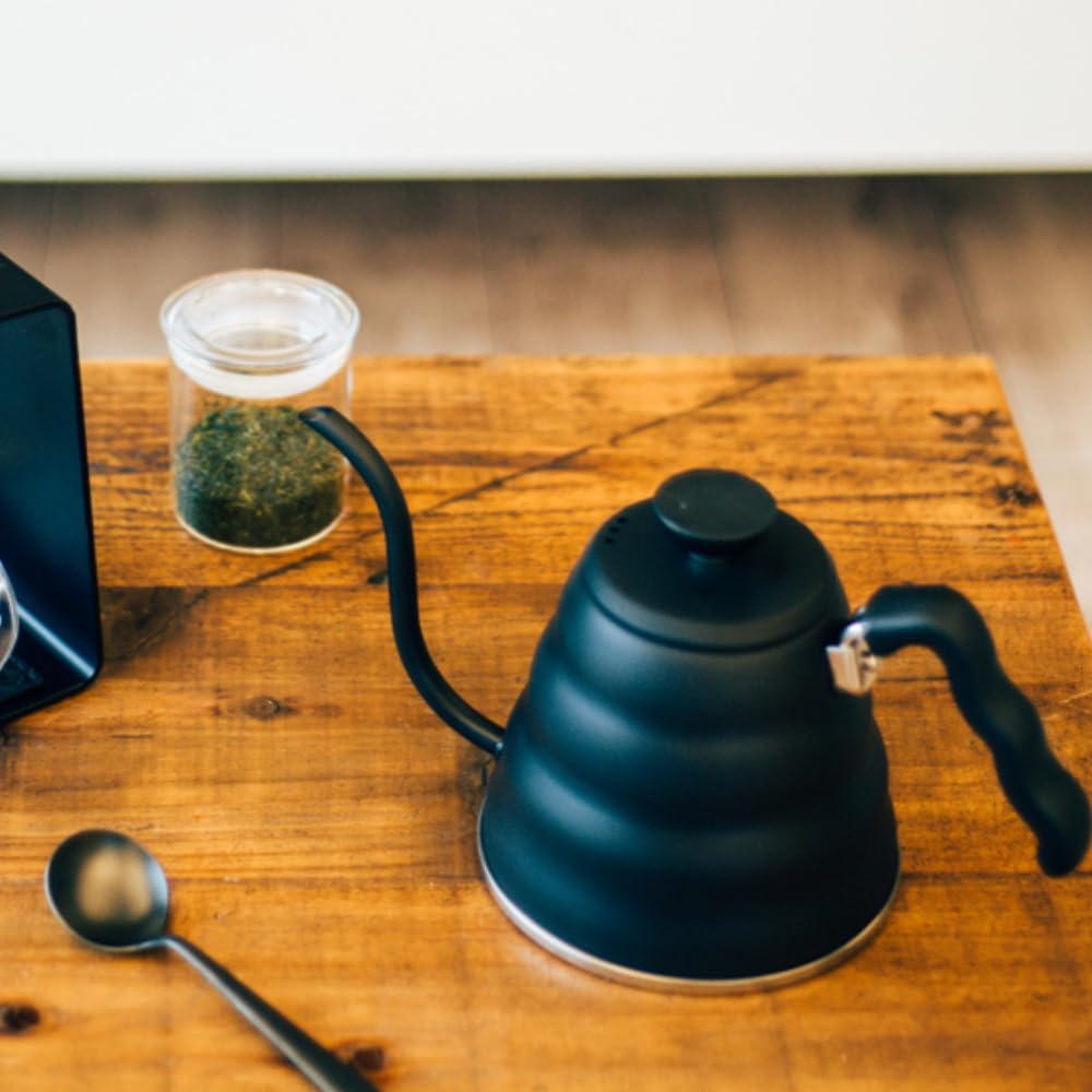 HARIO - V60 Drip Kettle, Buono, Practical Capacity 800 ml, Direct Fire/IH Compatible, Matte Black, Made in Japan
