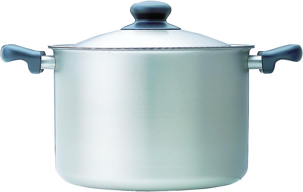 Sori Yanagi 3-Layer Stainless Steel/Aluminum Two Handle Pot, 8.7 inches (22 cm), Brushed Finish