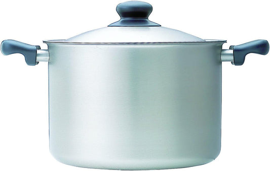 Sori Yanagi 3-Layer Stainless Steel/Aluminum Two Handle Pot, 8.7 inches (22 cm), Brushed Finish