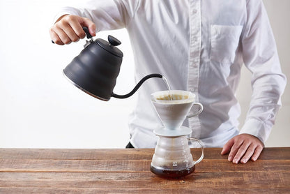 HARIO - V60 Drip Kettle, Buono, Practical Capacity 800 ml, Direct Fire/IH Compatible, Matte Black, Made in Japan