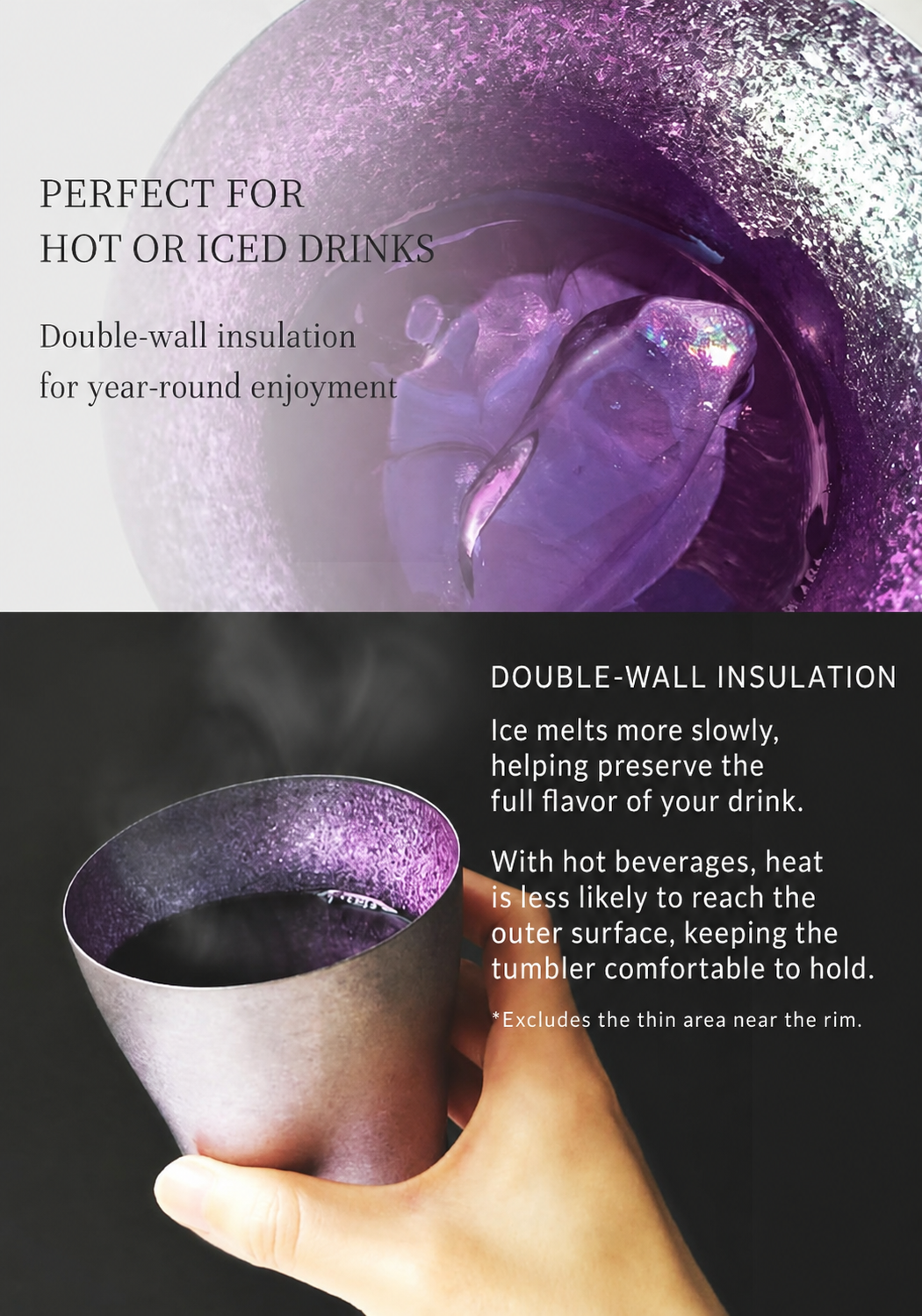 HORIE Komiyabi double-wall titanium tumbler handcrafted in Japan