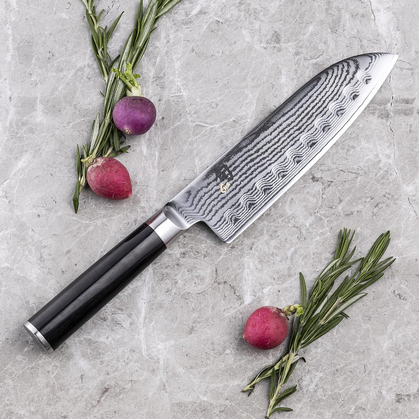 Shun - Classic Santoku Knife, Dimple, 6.9 inches (175 mm) Santoku Knife
