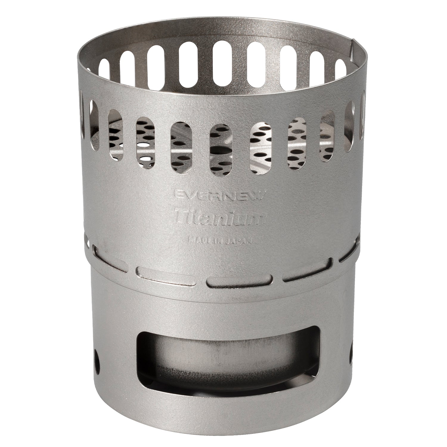 EVERNEW Alcohol Stove Stand DX Set with titanium alcohol stove and windscreen pot support