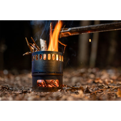 EVERNEW Alcohol Stove Stand DX Set with titanium alcohol stove and windscreen pot support