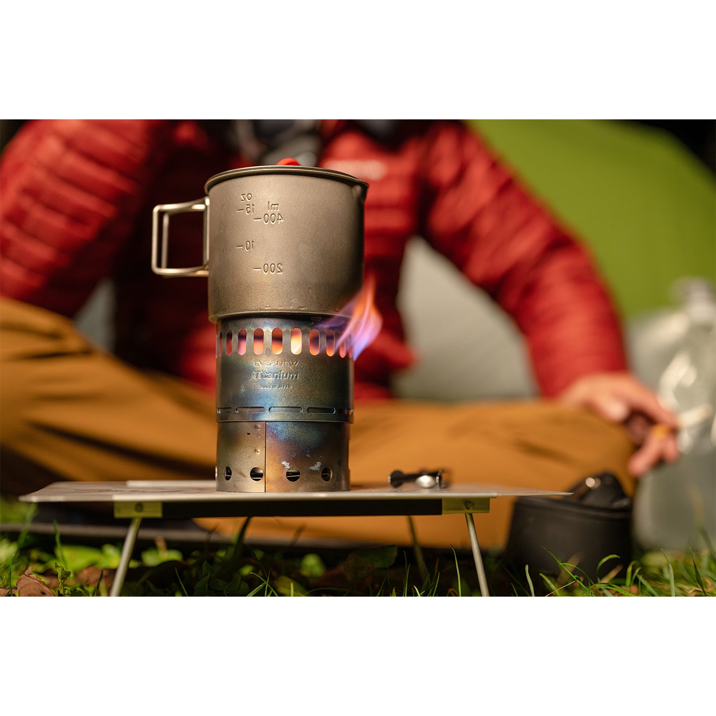 EVERNEW Ti Mug Pot 500 titanium alcohol stove starter set made in Japan
