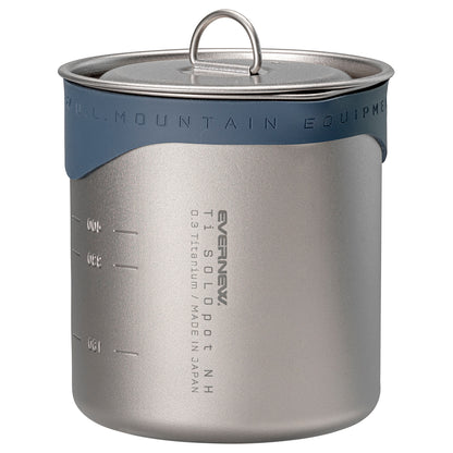 EVERNEW Ti SOLO Pot NH 550ml pure titanium camping pot with flame-resistant silicone ring