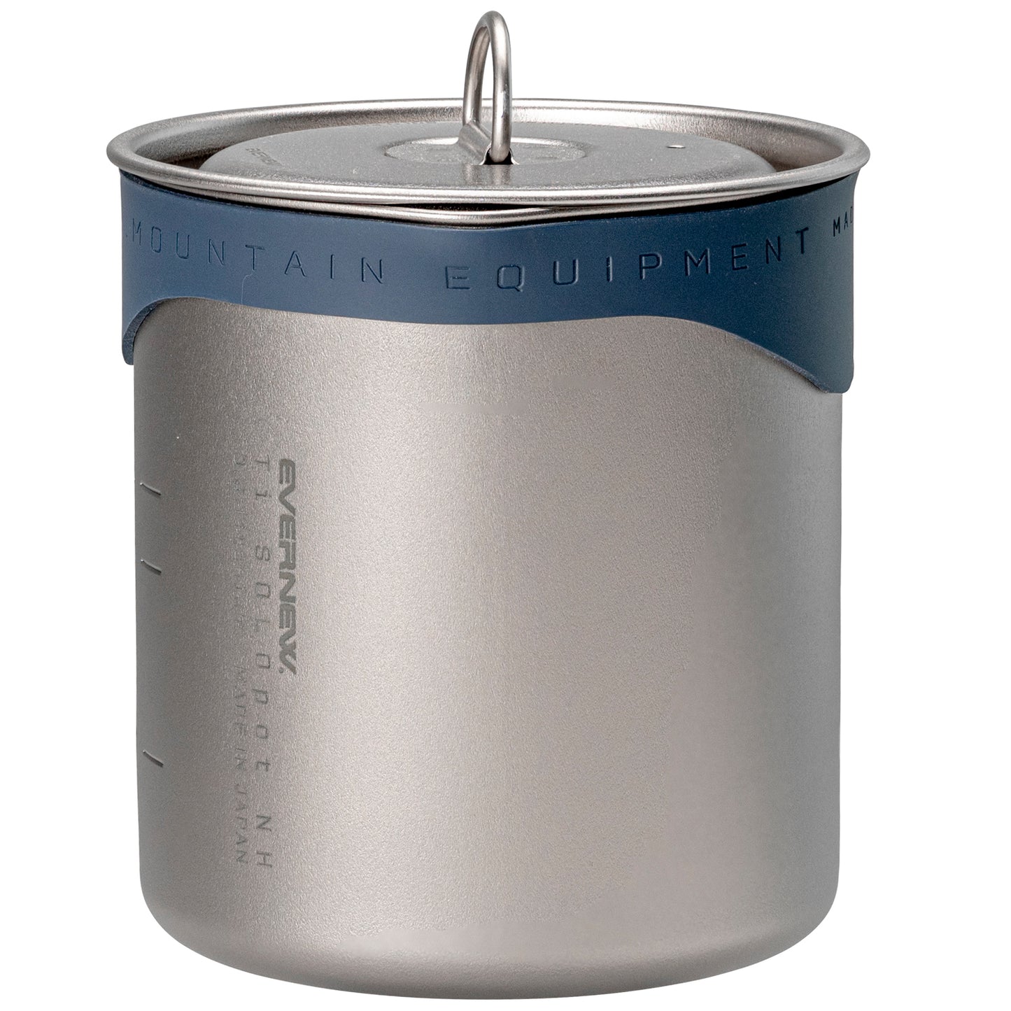 EVERNEW Ti SOLO Pot NH 550ml pure titanium camping pot with flame-resistant silicone ring