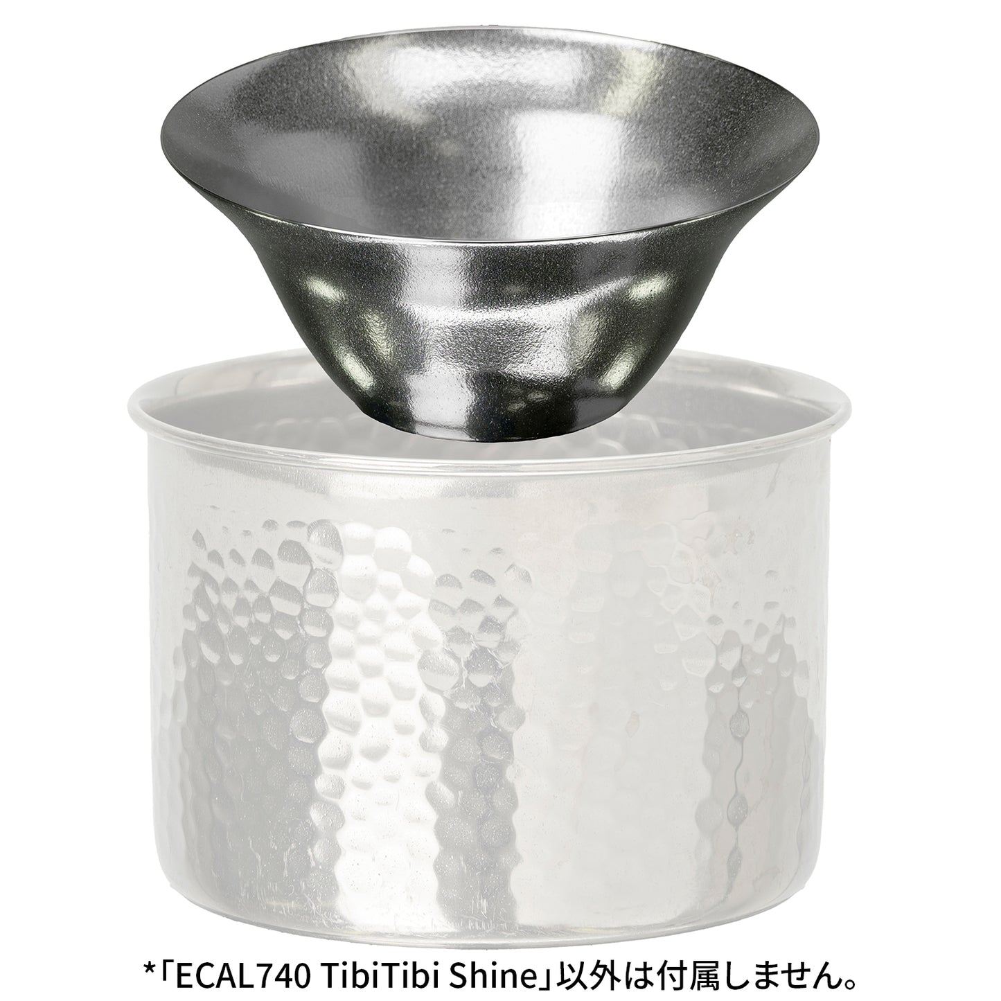 EVERNEW TibiTibi Shine 15g pure titanium sake cup with mirror-polished finish