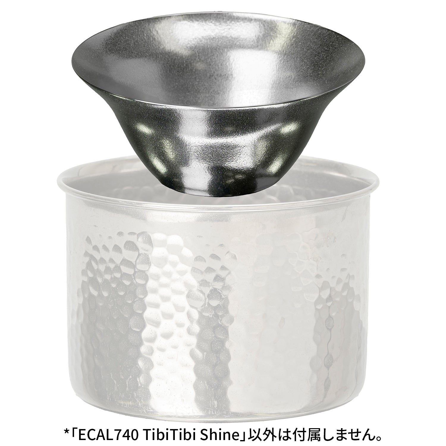 EVERNEW TibiTibi Shine 15g pure titanium sake cup with mirror-polished finish