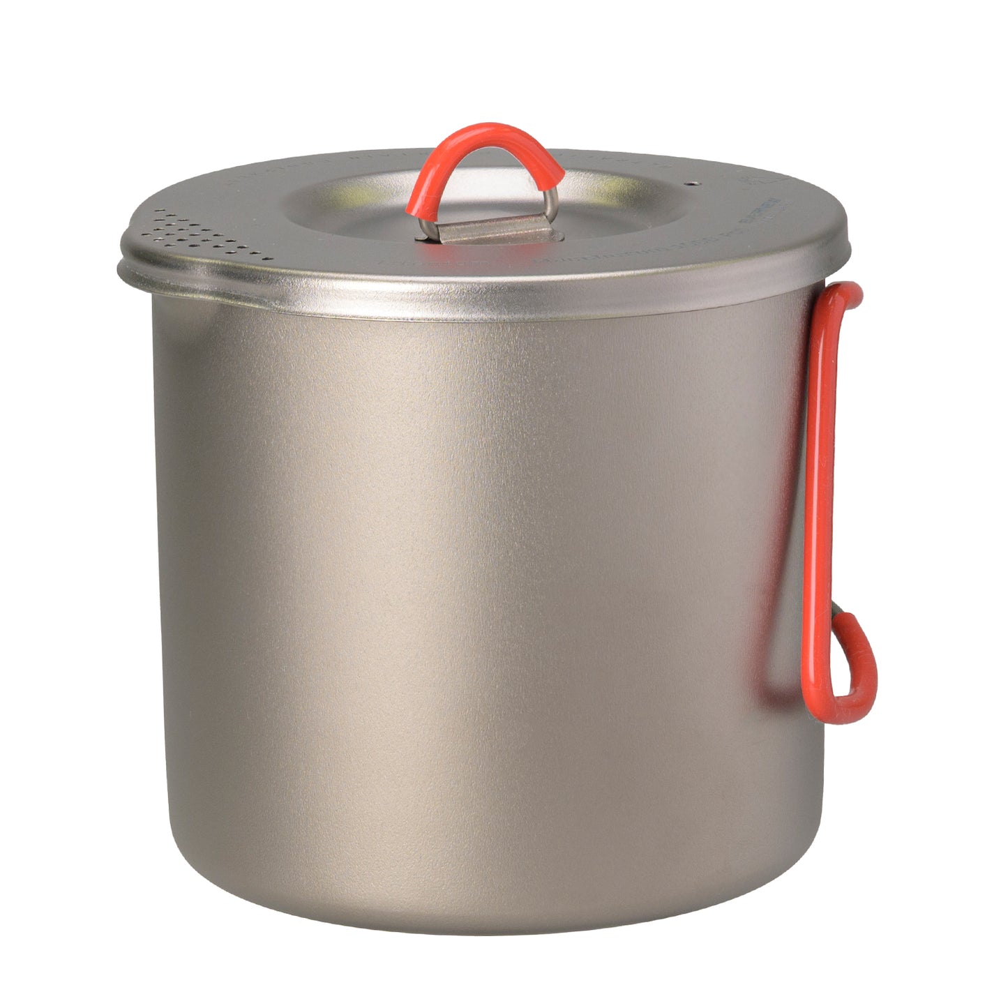 EVERNEW Ti Maccheroni Pot 1000 pure titanium backpacking pot with locking strainer lid