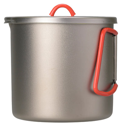 EVERNEW Ti Maccheroni Pot 1000 pure titanium backpacking pot with locking strainer lid