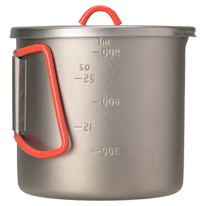 EVERNEW Ti Maccheroni Pot 1000 pure titanium backpacking pot with locking strainer lid