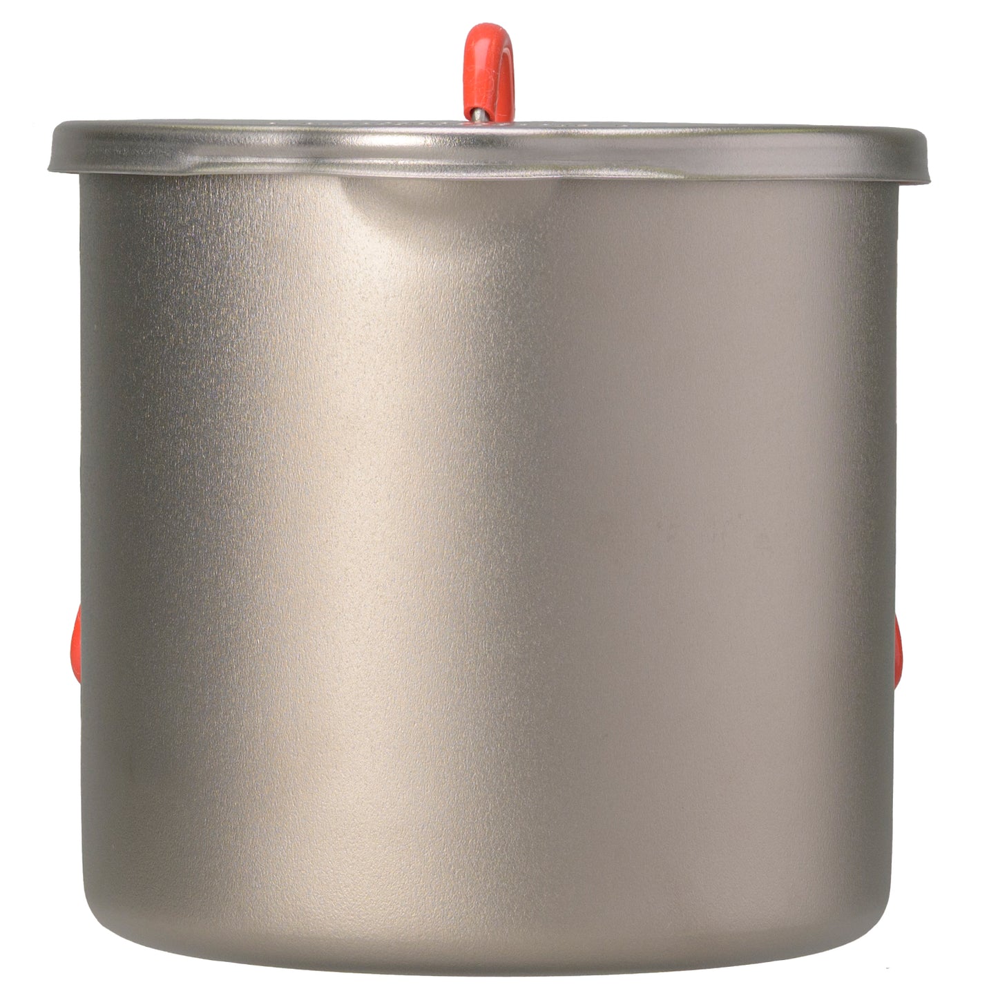 EVERNEW Ti Maccheroni Pot 1000 pure titanium backpacking pot with locking strainer lid