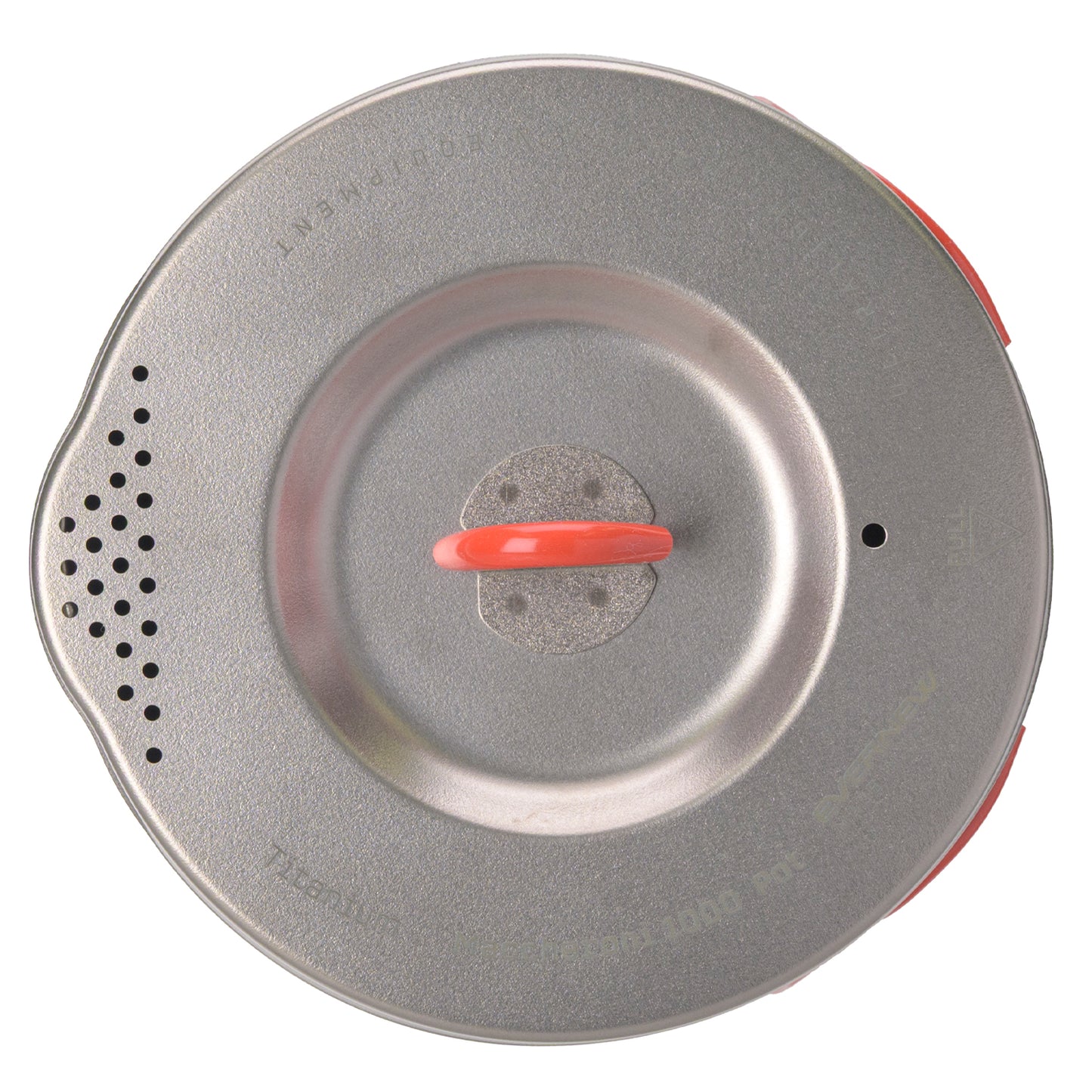 EVERNEW Ti Maccheroni Pot 1000 pure titanium backpacking pot with locking strainer lid