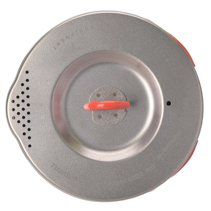 EVERNEW Ti Maccheroni Pot 1000 pure titanium backpacking pot with locking strainer lid