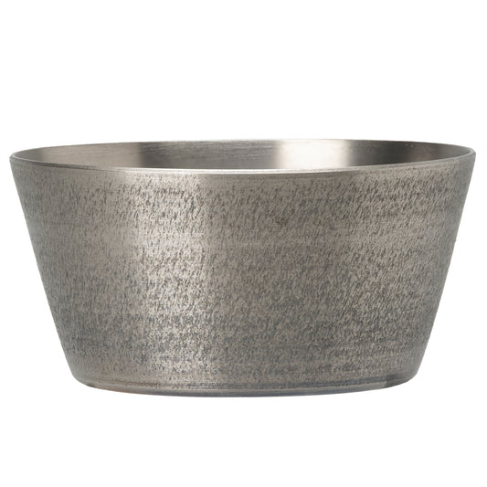 EVERNEW Miyama Raw pure titanium sake cup with hand-spun texture and heat-treated finish