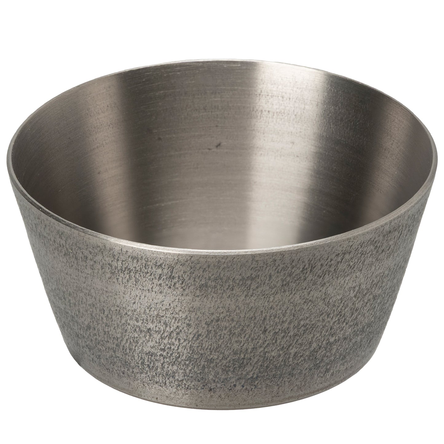 EVERNEW Miyama Raw pure titanium sake cup with hand-spun texture and heat-treated finish