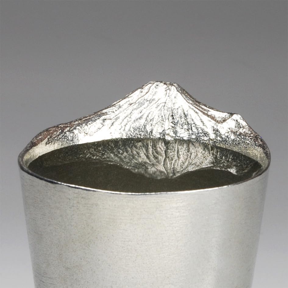 GINGADO Fuji Design 99.99% pure tin beer cup 180ml made in Japan