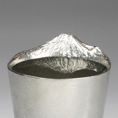 GINGADO Fuji Design 99.99% pure tin beer cup 180ml made in Japan