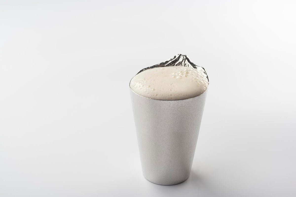 GINGADO Fuji Design 99.99% pure tin beer cup 180ml made in Japan