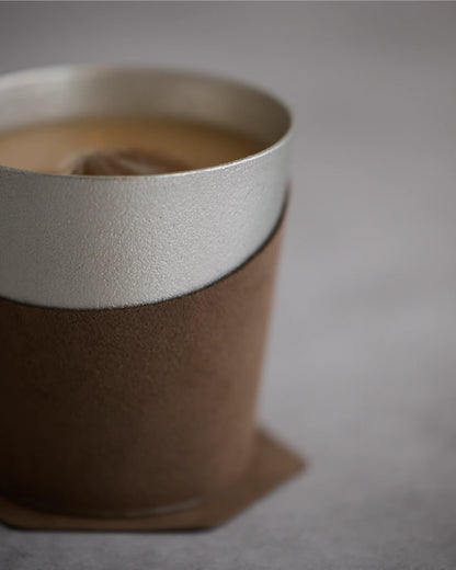 NOUSAKU Break Time Set – Pure Tin Tumbler with Alcantara Sleeve and Coaster