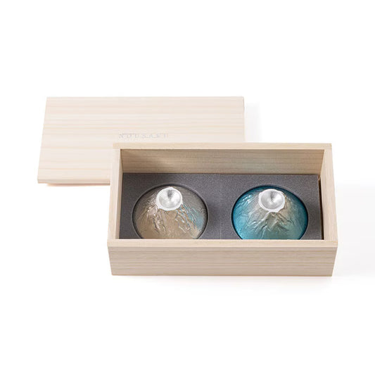 NOUSAKU FUJIYAMA Tin and Hekiten Japanese pure tin sake cup set