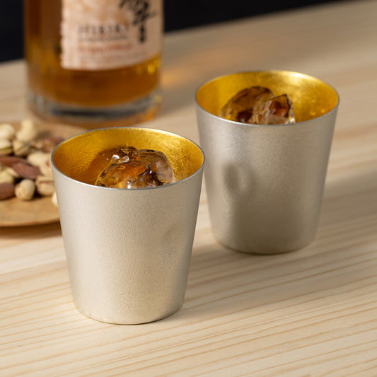 NOUSAKU NAJIMI Gold Leaf Tumbler Set of 2
