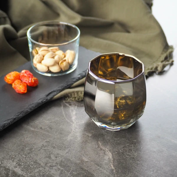 PROGRESS - Vertex-Silver Titanium Whisky Glass