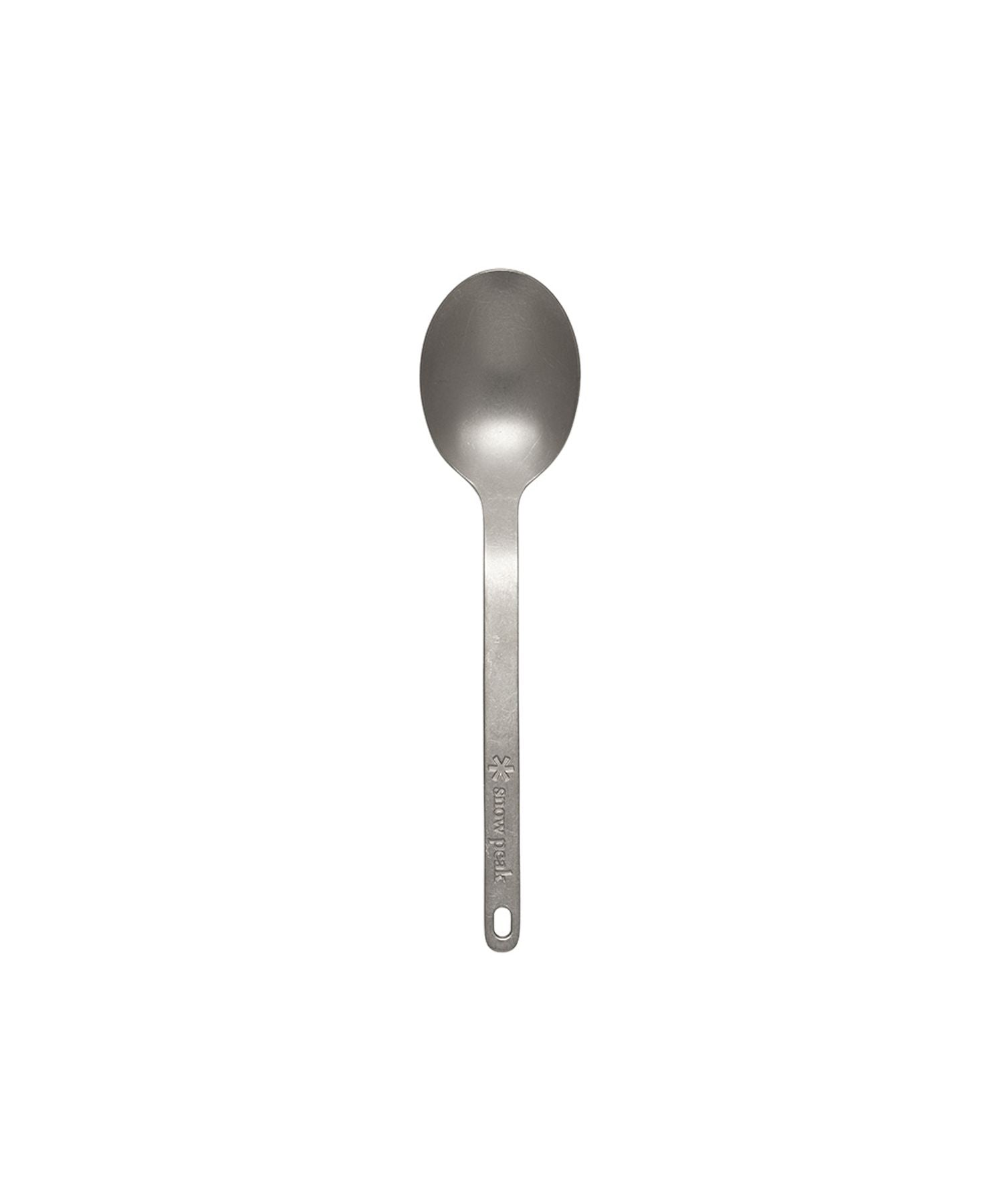 Snow Peak Wapper titanium spoon and fork set with black storage case