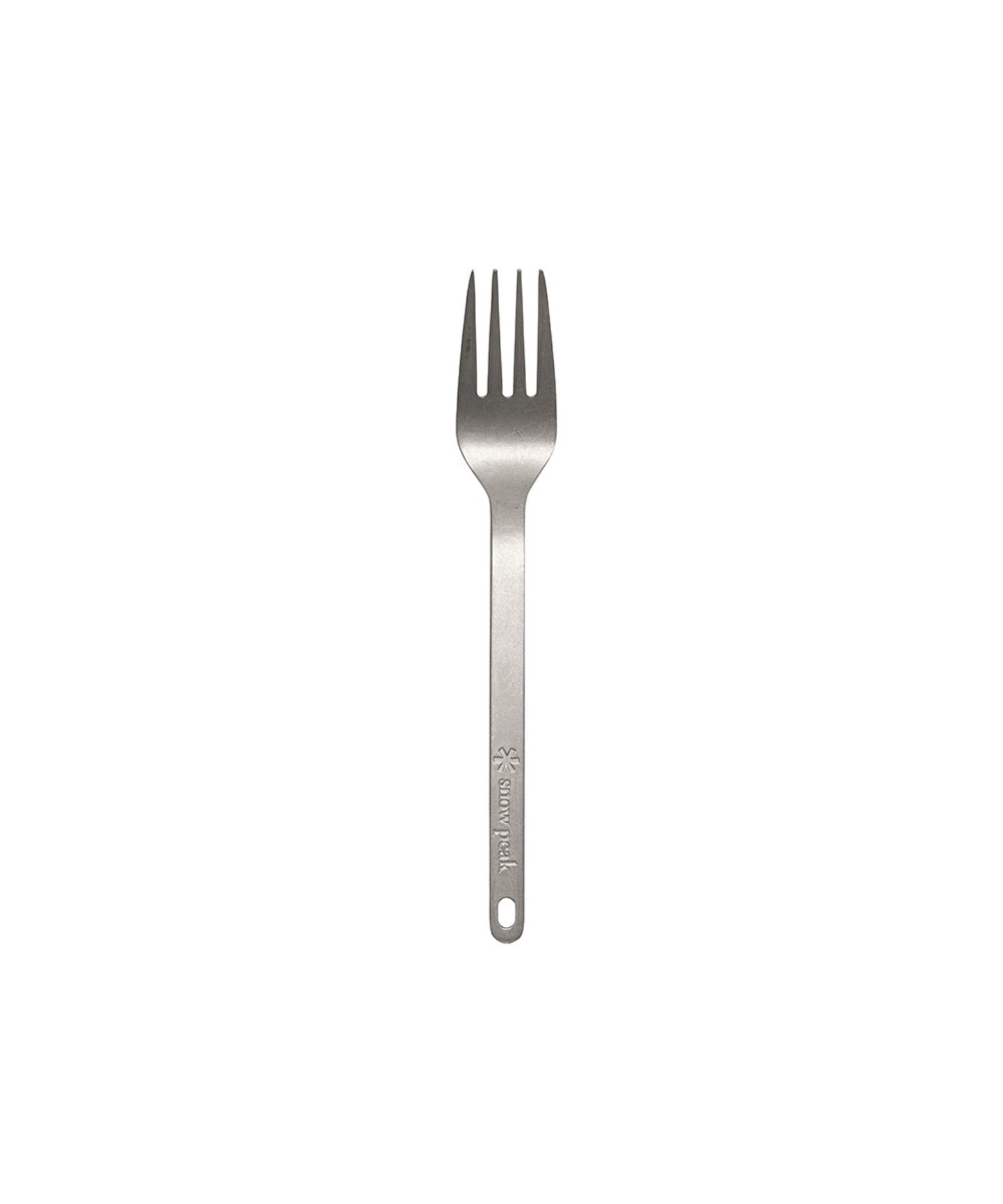 Snow Peak Wapper titanium spoon and fork set with black storage case