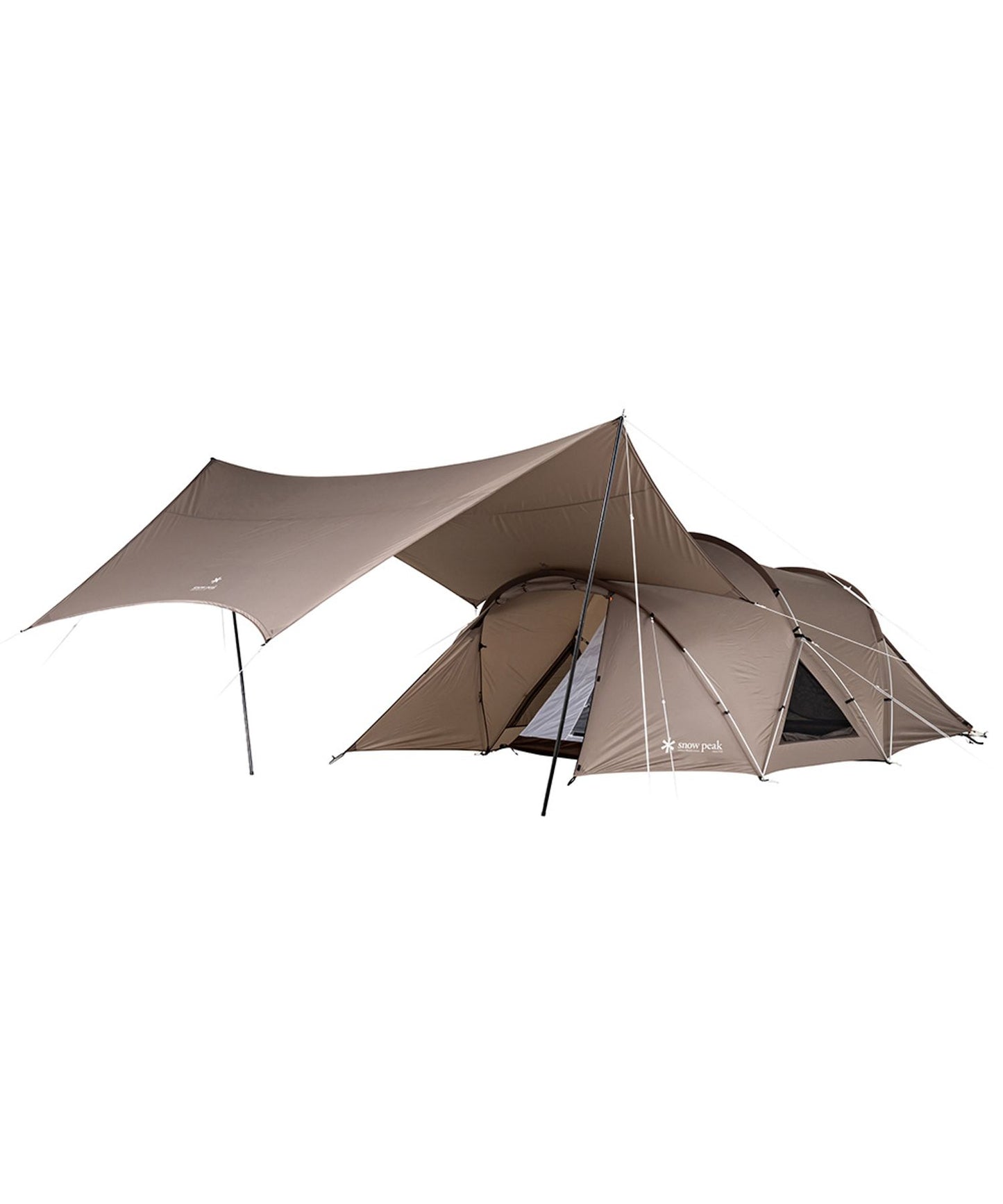 Snow Peak Land Nest M tent and tarp set for 3–4 person camping