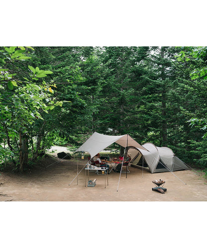Snow Peak Land Nest M tent and tarp set for 3–4 person camping
