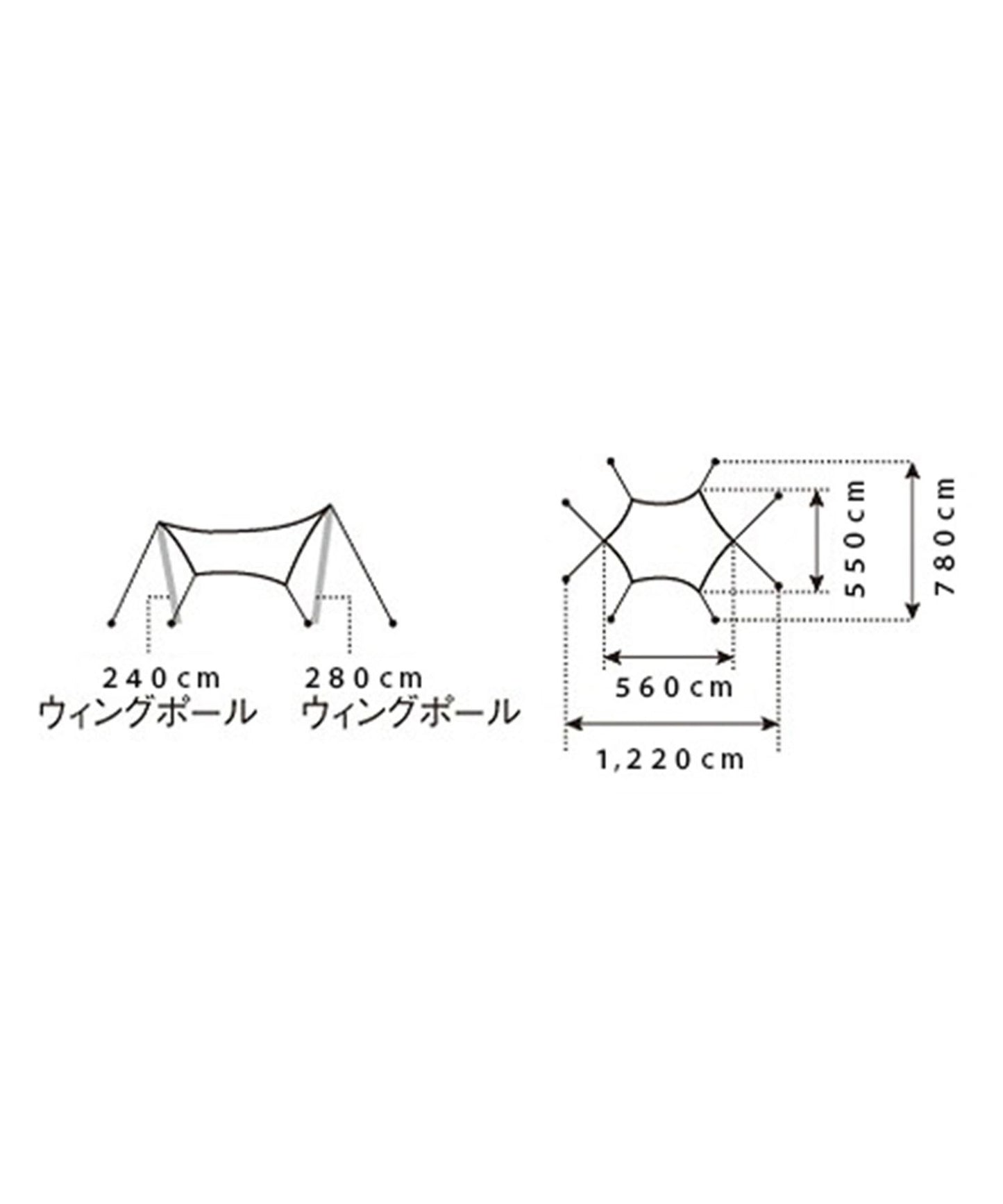 Snow Peak - HD Tarp “Shield” Hexa L Set