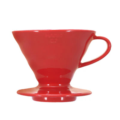 HARIO - V60 Transparent Dripper 02 Ceramic Red for 1-4 Cups Coffee Hand Drip