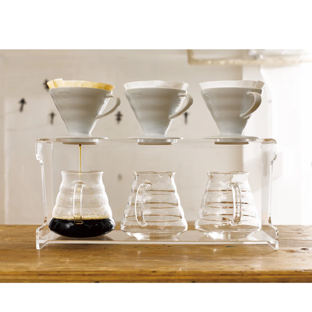 HARIO - V60 Transparent Dripper 02 Ceramic Red for 1-4 Cups Coffee Hand Drip
